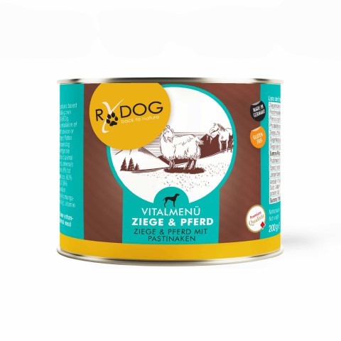 Hund Nassfutter RyDog Ziege&Pferd 200g 6 Stück -1- Anifit